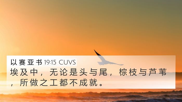 以 赛 亚 书 19:15 CUVS Bible Verse Image
