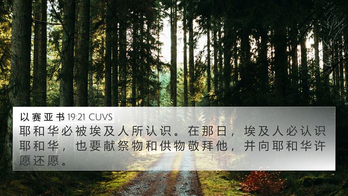 以 赛 亚 书 19:21 CUVS 4K Wallpaper - 耶 和 华 必 被 埃 及 人 所 认 识 。 - 4K Wallpaper Bible Verse