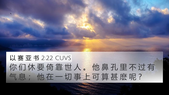 以 赛 亚 书 2:22 CUVS Bible Verse Image