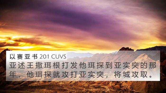 以 赛 亚 书 20:1 CUVS Bible Verse Image