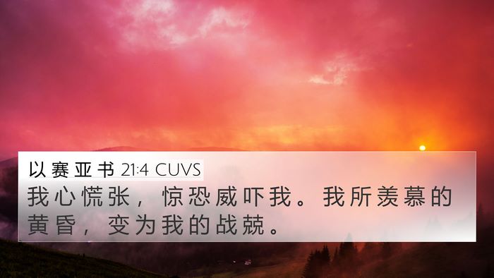以 赛 亚 书 21:4 CUVS Bible Verse Image