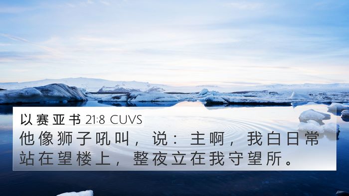 以 赛 亚 书 21:8 CUVS Bible Verse Image