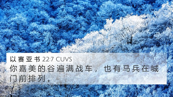 以 赛 亚 书 22:7 CUVS Bible Verse Image