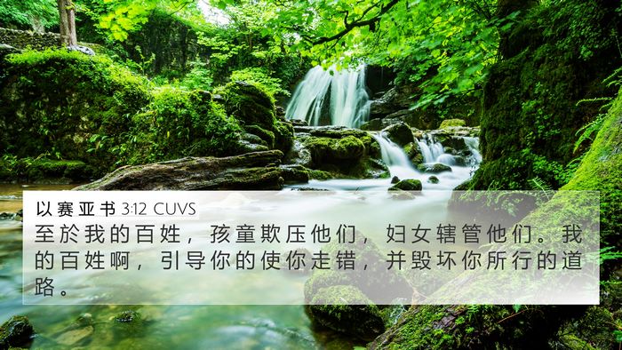 以 赛 亚 书 3:12 CUVS Bible Verse Image