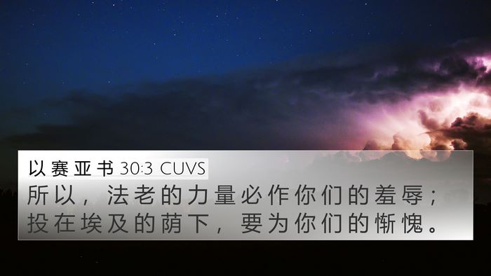 以 赛 亚 书 30:3 CUVS Bible Verse Image