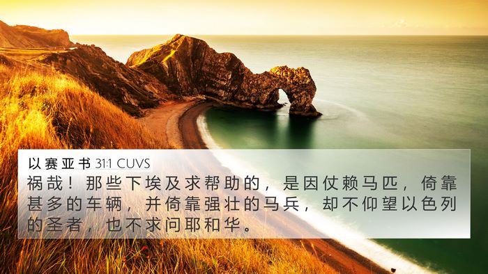 以 赛 亚 书 31:1 CUVS Bible Verse Image