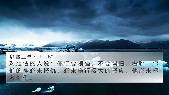 以 赛 亚 书 35:4 CUVS Bible Verse Image
