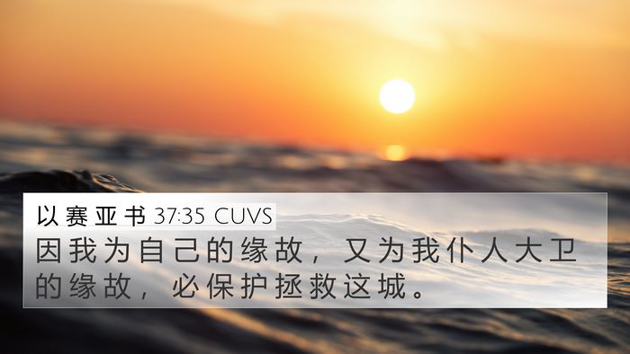 以 赛 亚 书 37:35 CUVS Bible Verse Image