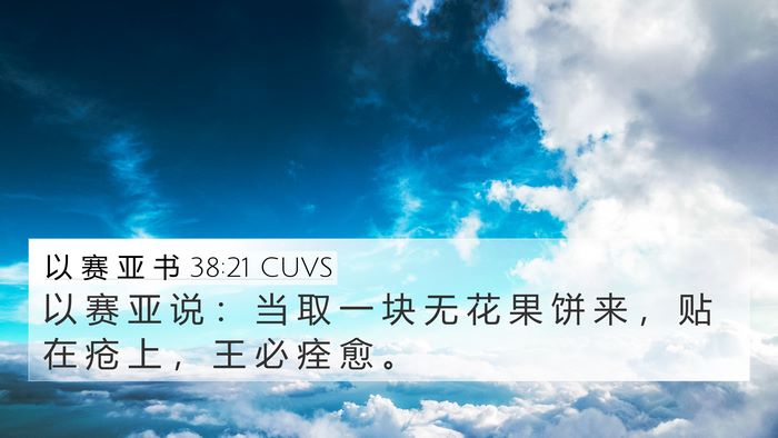 以 赛 亚 书 38:21 CUVS Bible Verse Image