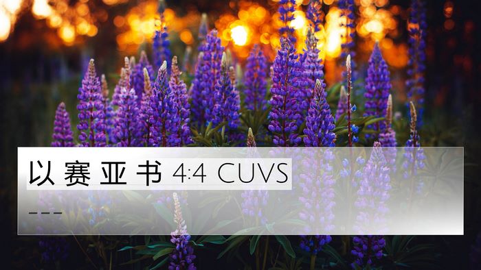 以 赛 亚 书 4:4 CUVS Bible Verse Image