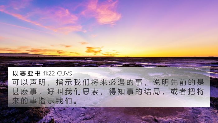 以 赛 亚 书 41:22 CUVS Bible Verse Image