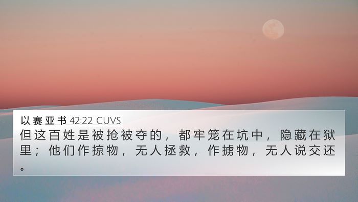 以 赛 亚 书 42:22 CUVS Bible Verse Image