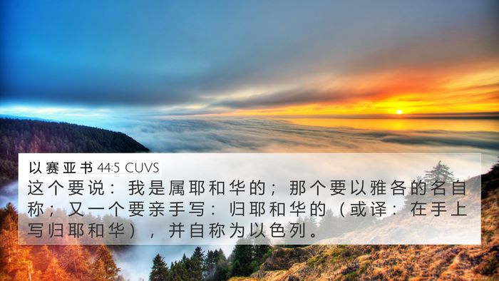 以 赛 亚 书 44:5 CUVS Bible Verse Image