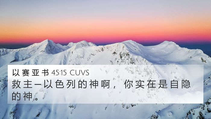 以 赛 亚 书 45:15 CUVS Bible Verse Image