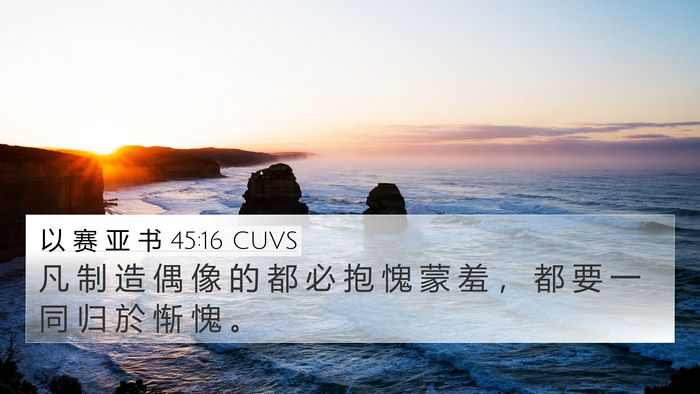 以 赛 亚 书 45:16 CUVS Bible Verse Image
