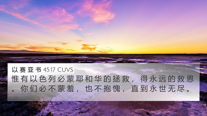 以 赛 亚 书 45:17 CUVS Bible Verse Image