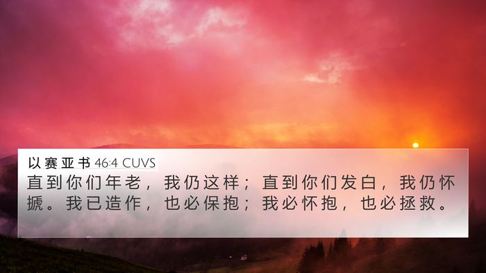 以 赛 亚 书 46:4 CUVS Bible Verse Image