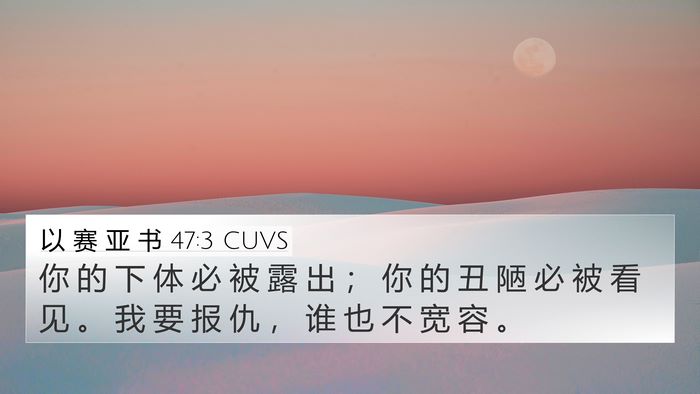 以 赛 亚 书 47:3 CUVS Bible Verse Image