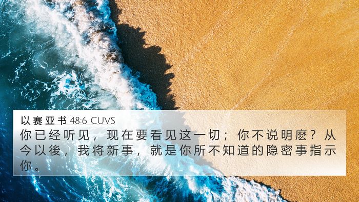 以 赛 亚 书 48:6 CUVS Bible Verse Image