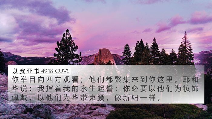以 赛 亚 书 49:18 CUVS Bible Verse Image