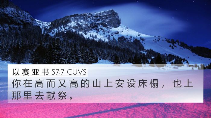 以 赛 亚 书 57:7 CUVS Bible Verse Image