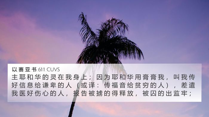 以 赛 亚 书 61:1 CUVS Bible Verse Image