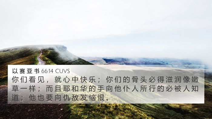 以 赛 亚 书 66:14 CUVS Bible Verse Image
