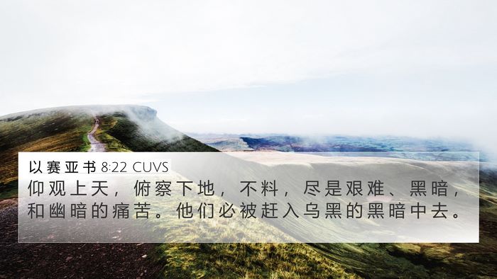 以 赛 亚 书 8:22 CUVS Bible Verse Image