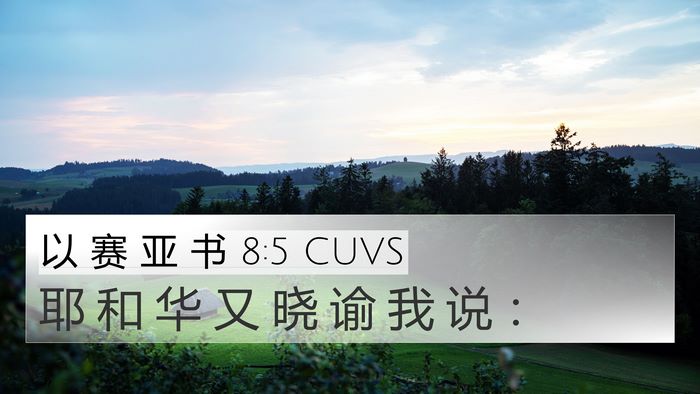 以 赛 亚 书 8:5 CUVS Bible Verse Image