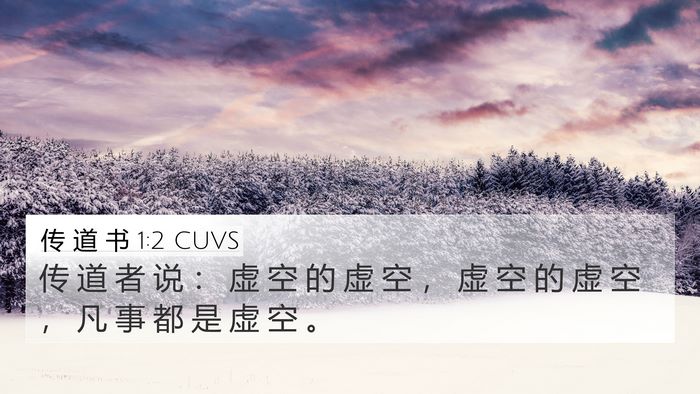 传 道 书 1:2 CUVS 4K Wallpaper - 传 道 者 说 ： 虚 空 的 虚 空 ， 虚 - 4K Wallpaper Bible Verse