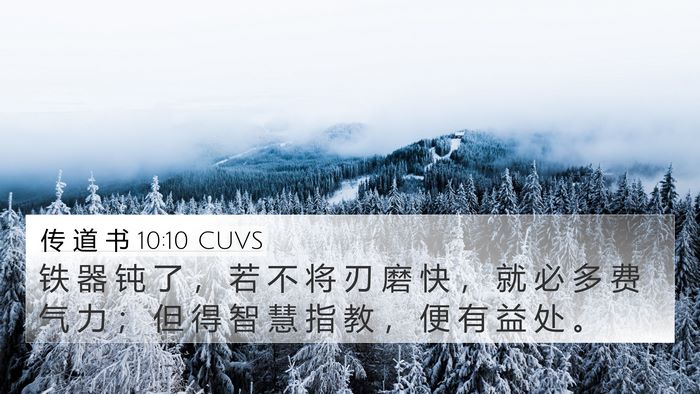 传 道 书 10:10 CUVS Bible Verse Image