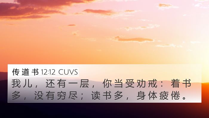 传 道 书 12:12 CUVS Bible Verse Image