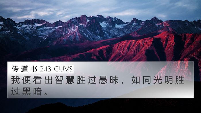 传 道 书 2:13 CUVS Bible Verse Image