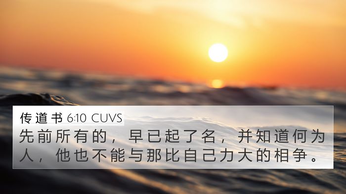 传 道 书 6:10 CUVS Bible Verse Image