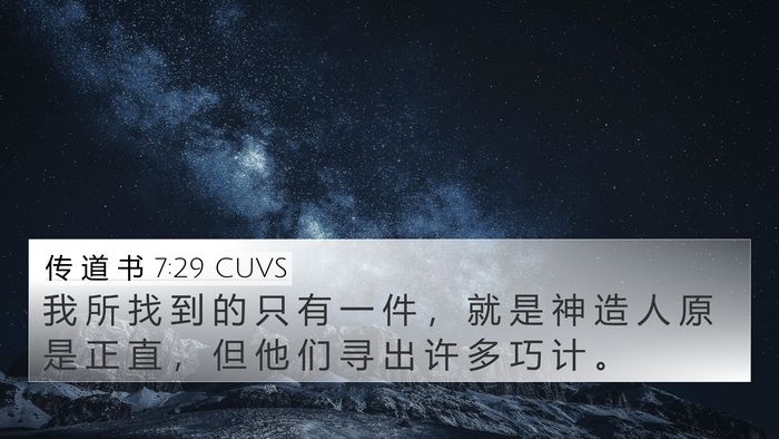 传 道 书 7:29 CUVS Bible Verse Image