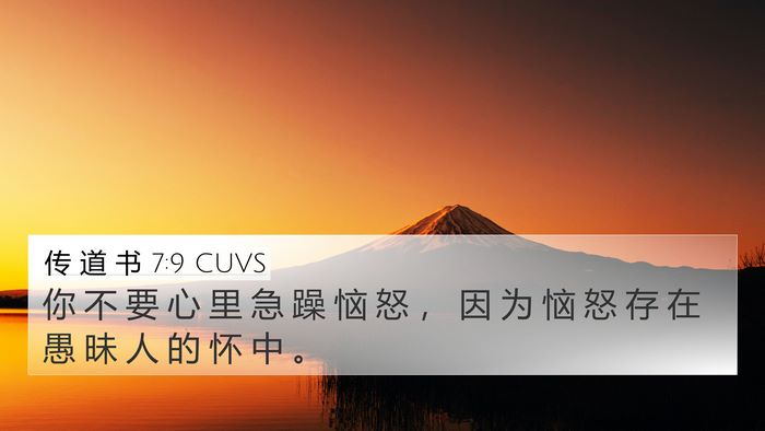 传 道 书 7:9 CUVS Bible Verse Image