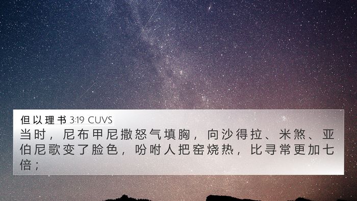 但 以 理 书 3:19 CUVS Bible Verse Image
