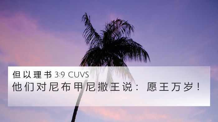 但 以 理 书 3:9 CUVS Bible Verse Image