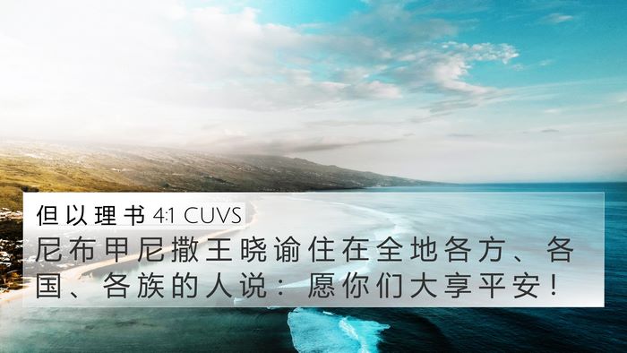 但 以 理 书 4:1 CUVS Bible Verse Image