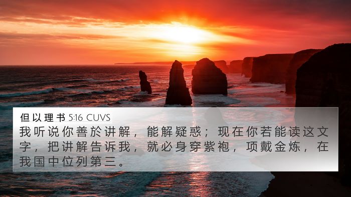 但 以 理 书 5:16 CUVS Bible Verse Image