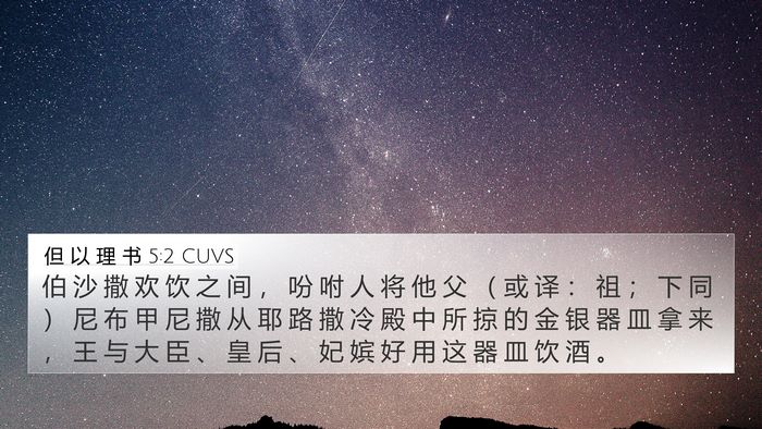 但 以 理 书 5:2 CUVS Bible Verse Image