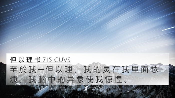 但 以 理 书 7:15 CUVS Bible Verse Image