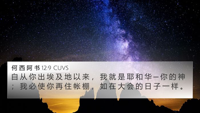 何 西 阿 书 12:9 CUVS Bible Verse Image