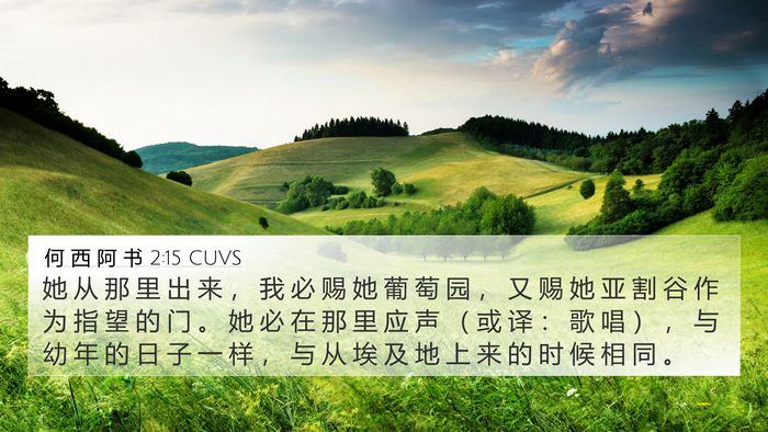 何 西 阿 书 2:15 CUVS Bible Verse Image