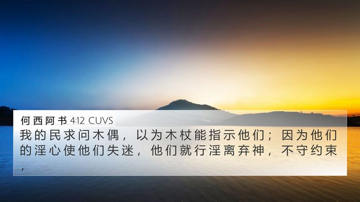何 西 阿 书 4:12 CUVS Bible Verse Image