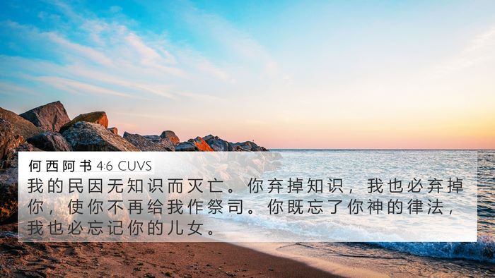 何 西 阿 书 4:6 CUVS Bible Verse Image