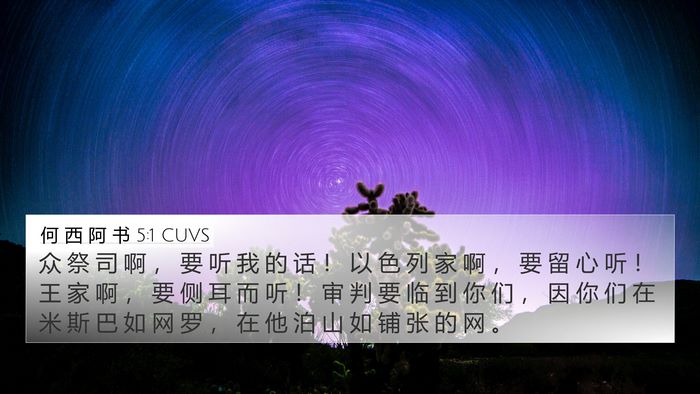 何 西 阿 书 5:1 CUVS Bible Verse Image