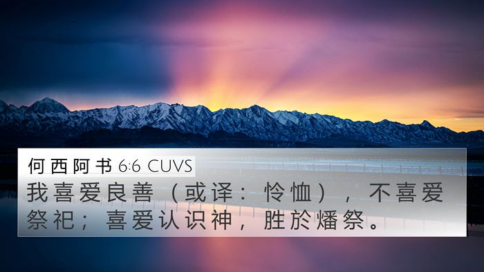 何 西 阿 书 6:6 CUVS Bible Verse Image