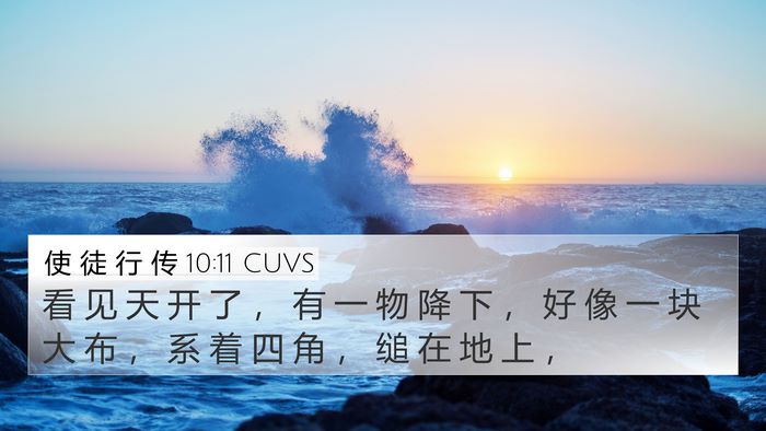 使 徒 行 传 10:11 CUVS Bible Verse Image