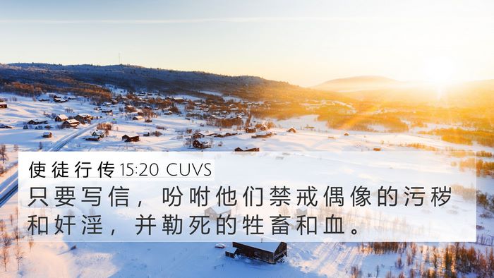 使 徒 行 传 15:20 CUVS Bible Verse Image